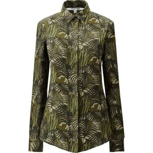 RARE NWT Carine Roitfeld Paris Uniqlo Silk Blouse